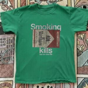 Gildan Men Green T-Shirt, Marlboro Tee With A Cool